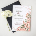 بطاقة دعوة اكرليك ابيض