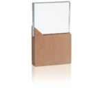 ⁦درع كريستال مع قاعدة خشب#65⁩ - الصورة ⁦2⁩