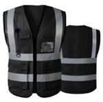 8#سترة سلامة عاكسة بجيوب اسود