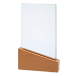 درع كريستال 15×23 مع قاعدة خشب#85