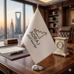 علم مكتبي صغير مجوز بشعار خاص  #945