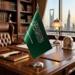 ⁦علم  المملكة العربية السعودية مكتبي صغير   #958⁩ - الصورة ⁦3⁩