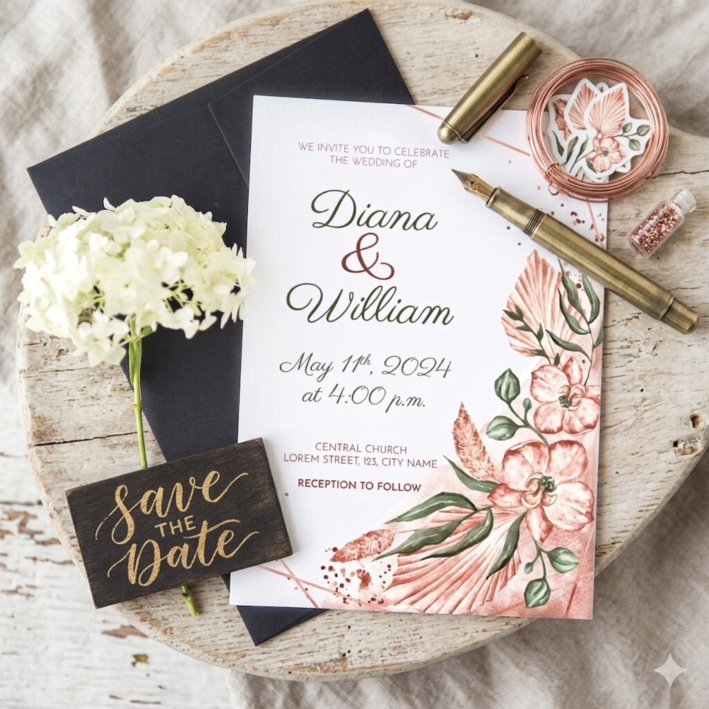 1774409115309 بطاقة دعوة اكرليك ابيض - الصورة 1