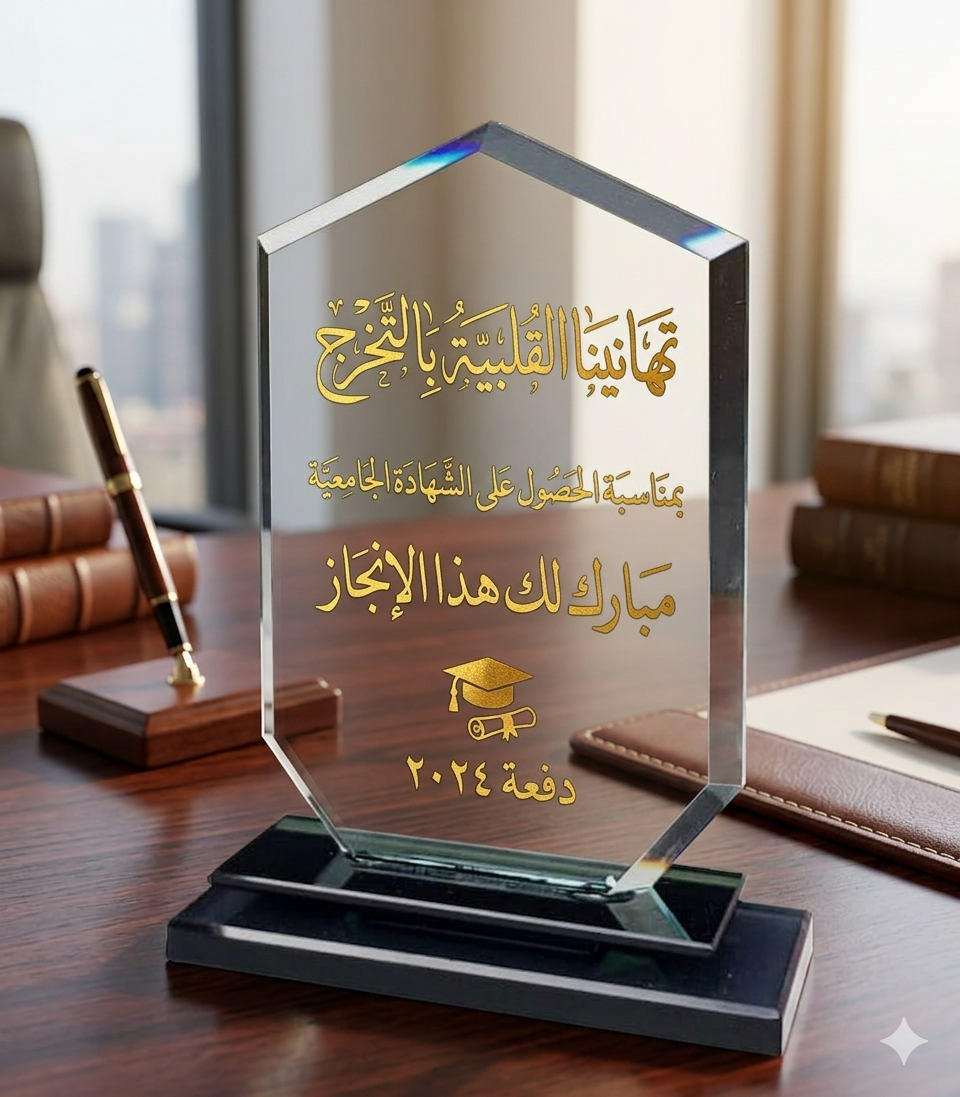 25 (1) درع كريستال فاخر - تجسيد للتقدير والتميز#C12 - الصورة 1