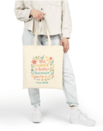 ⁦حقيبة "توت باق" قطنية (بتصميم خاص) – مزيج بين الأناقة والاستدامة⁩ - الصورة ⁦4⁩